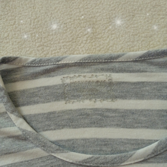 Motherhood maternity gray striped midsleeve blouse - Picture 5 of 5